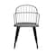 Armen Living Bradley Steel Framed Side Chair in Black Powder Coated Finish and Black Brushed Wood LCBDSIBLBL - alternate 3